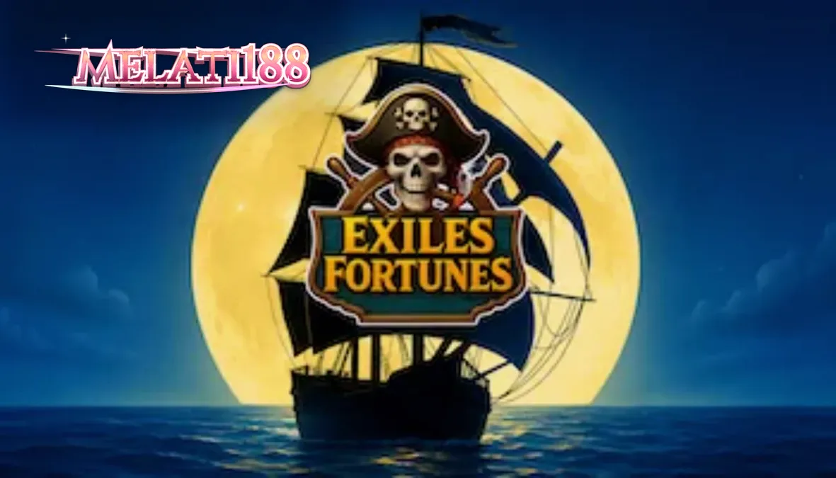 Tampilan visual slot Exiles Fortunes dengan tema bajak laut